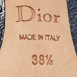 Pre Owned Dior Blue Leather Pointed Toe Pumps Size 38.5