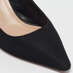 Dior Black Technical Fabric J'adior Slingback Pumps Size 38