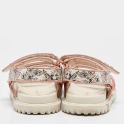 مملوكة مسبقًا Dior Multicolor Print Fabric DiorAct Sandals Size 39