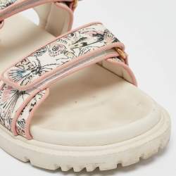 مملوكة مسبقًا Dior Multicolor Print Fabric DiorAct Sandals Size 39