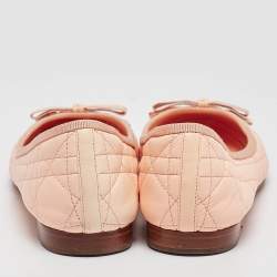 Dior Pink Leather Ballet Flats Size 37