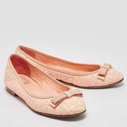Dior Pink Leather Ballet Flats Size 37