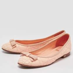 Dior Pink Leather Ballet Flats Size 37