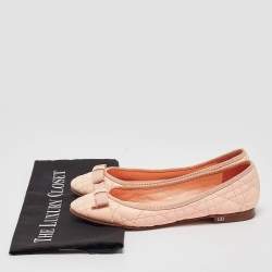 Dior Pink Leather Ballet Flats Size 37