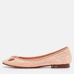 Dior Pink Leather Ballet Flats Size 37