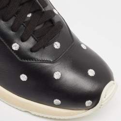 Dior Black/White Leather Lace Up Sneakers Size 40