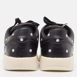 Dior Black/White Leather Lace Up Sneakers Size 40