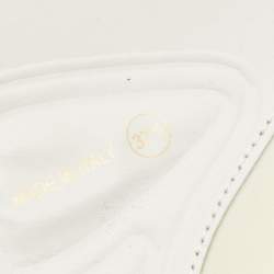 Pre Owned Dior Gold Glitter Stretch Fabric Sock High Top Sneakers Size 37.5