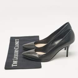 Dior Black Leather Pointed Toe  Pumps Size 37.5