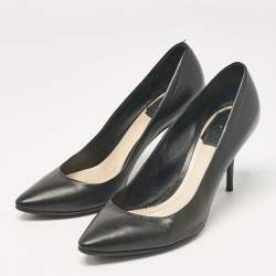 Dior Black Leather Pointed Toe  Pumps Size 37.5