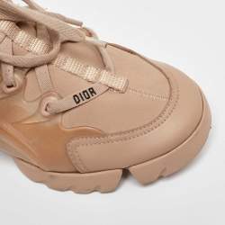 Dior Beige PVC and Neoprene D-Connect Sneakers Size 37.5