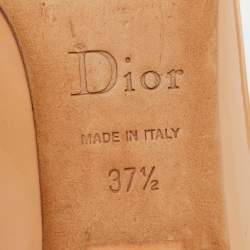 Pre Owned Dior Beige Patent Leather Pumps Size 37.5