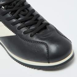 Pre Owned Dior Black/White Leather Diorun Low Top Sneakers Size 40.5