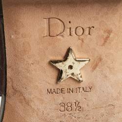 Pre Owned Dior Burgundy Technical Fabric and Leather D-Dior Flat Mules Size 38.5