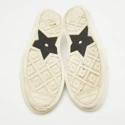 Pre Owned Dior Cream Canvas Walk'n'Dior Lace Up Sneakers Size 39.5