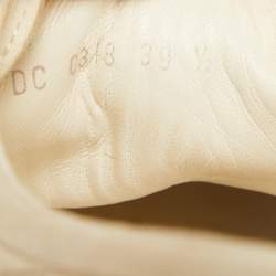 Pre Owned Dior Cream Canvas Walk'n'Dior Lace Up Sneakers Size 39.5
