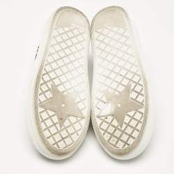 Pre Owned Dior Navy Blue Canvas Solar Slip On Sneakers Size 38.5