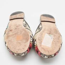 Dior Multicolor Canvas Embroiaded Dway Mules Size 37
