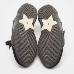 Pre Owned Dior Black Leather and Suede Low Top Sneakers Size 39.5