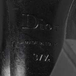 Dior Black Leather Buckle Embellished Pumps Size 37.5