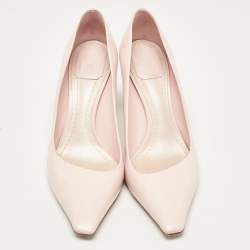 Dior Pink Leather Square Toe Pumps Size 39.5