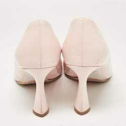 Dior Pink Leather Square Toe Pumps Size 39.5