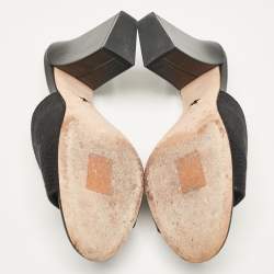 Dior Black Canvas Dway Slide Sandals Size 40