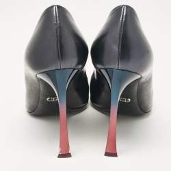 Dior Purple/Black Patent Leather Pointed Toe Pumps Size 36