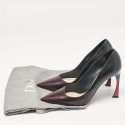 Dior Purple/Black Patent Leather Pointed Toe Pumps Size 36