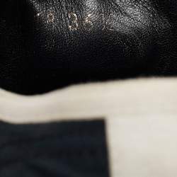 Dior Navy Blue Canvas Walk'n'Dior Lace Up Sneakers Size 36.5