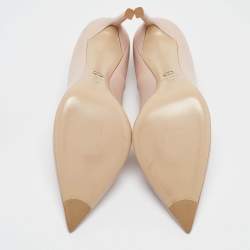 Dior Beige Leather Pointed Toe Pumps Size 40.5