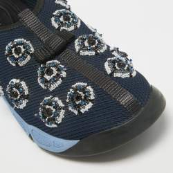 Dior Blue Mesh Fusion Slip On Sneakers Size 34.5