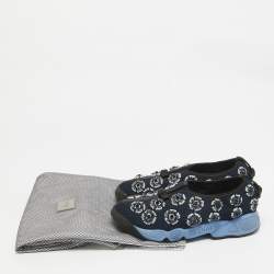Dior Blue Mesh Fusion Slip On Sneakers Size 34.5