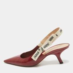 Dior Burgundy Patent Leather J'Adior Pumps Size 38.5