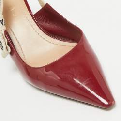 Dior Burgundy Patent Leather J'Adior Pumps Size 38.5