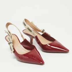 Dior Burgundy Patent Leather J'Adior Pumps Size 38.5