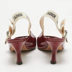 Dior Burgundy Patent Leather J'Adior Pumps Size 38.5