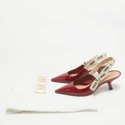 Dior Burgundy Patent Leather J'Adior Pumps Size 38.5