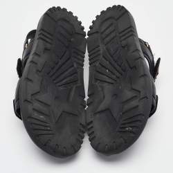 Pre Owned Dior Black Leather DiorAct Slingback Sandals Size 38