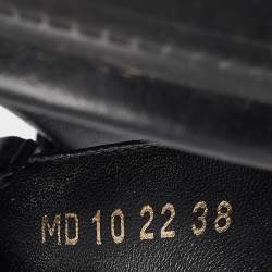 Pre Owned Dior Black Leather DiorAct Slingback Sandals Size 38