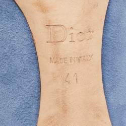 Pre Owned Dior Blue Suede Cherie Pumps Size 41
