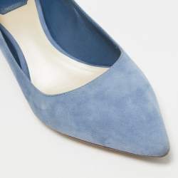 Pre Owned Dior Blue Suede Cherie Pumps Size 41