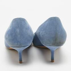 Pre Owned Dior Blue Suede Cherie Pumps Size 41