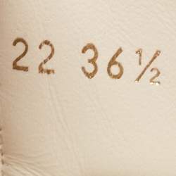 Pre Owned Dior Cream Crystal Embellished Fabric and Leather DiorAct Sandals Size 36.5