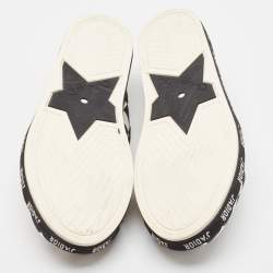 Pre Owned Dior White/Black Canvas Checkered Print Ballet Flats Size 40