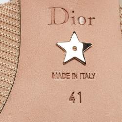 Pre Owned Dior Beige Technical Fabric J'Adior Slingback Pumps Size 41