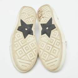 Pre Owned Dior Red/White Oblique Canvas Walk'n'Dior Low Top Sneakers Size 38.5