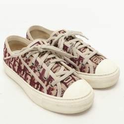 Pre Owned Dior Multicolor Oblique Canvas Walk'n'Dior Low Top Sneakers Size 37