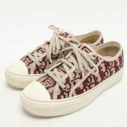 Pre Owned Dior Multicolor Oblique Canvas Walk'n'Dior Low Top Sneakers Size 37