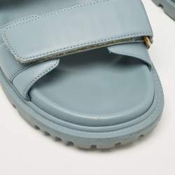 Dior Blue Leather DiorAct Slide Sandals Size 37.5